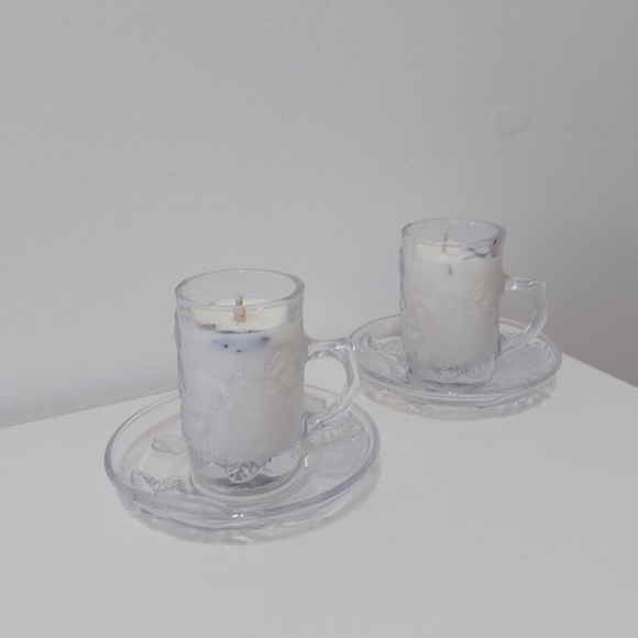 Set of 2 candles in tea cups - Picture 7 of 9